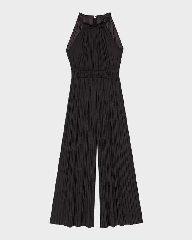 Pevilly Pleated Wide-Leg Jumpsuit